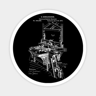 Circular Saw Machine 1878 Patent Magnet